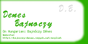 denes bajnoczy business card
